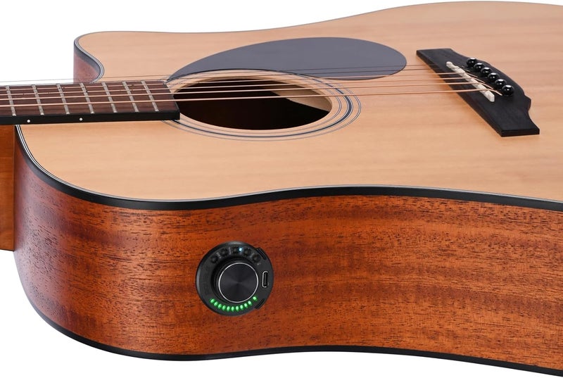 SUNYIN Acoustic Guitar Pickup New Concept Mini On-Board Bluetooth Guitar Preamp Recverb Chours Delay Effect Adjustable Piezo Pickup and Microphone Pickup Dula-Pickup System - Image 2
